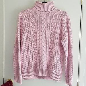 Pink Cable Knit Sweater